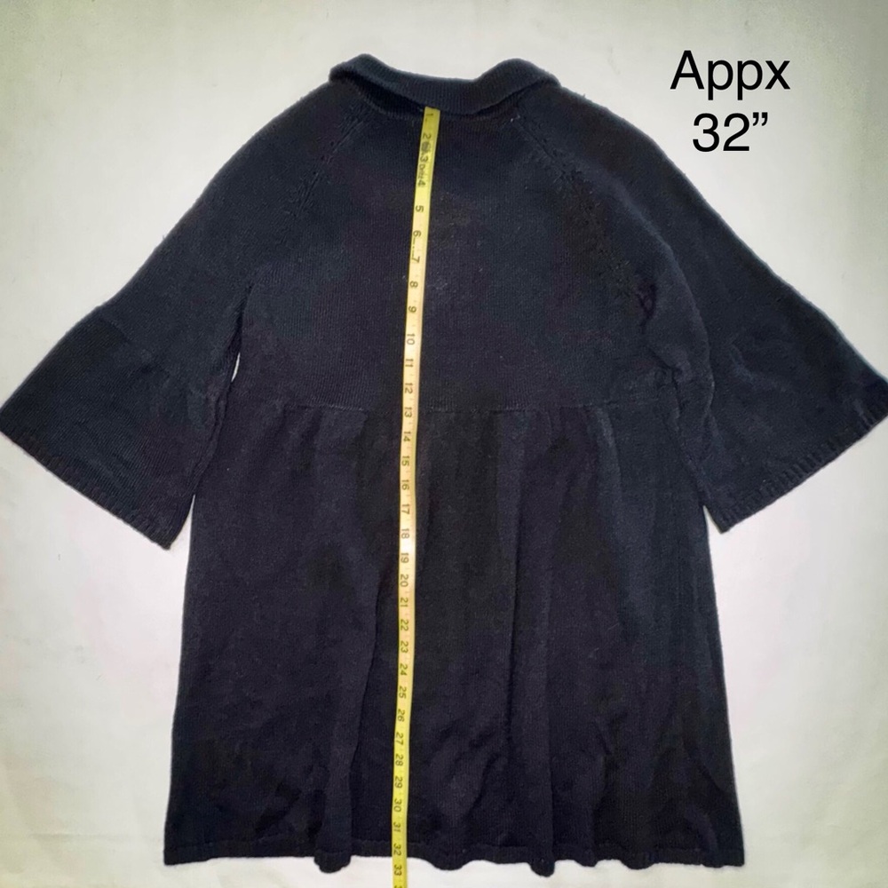 NWT Wool Blend Sweater Dress Coat w/Removable Faux Fur Collar (L) - Picture 15 of 17